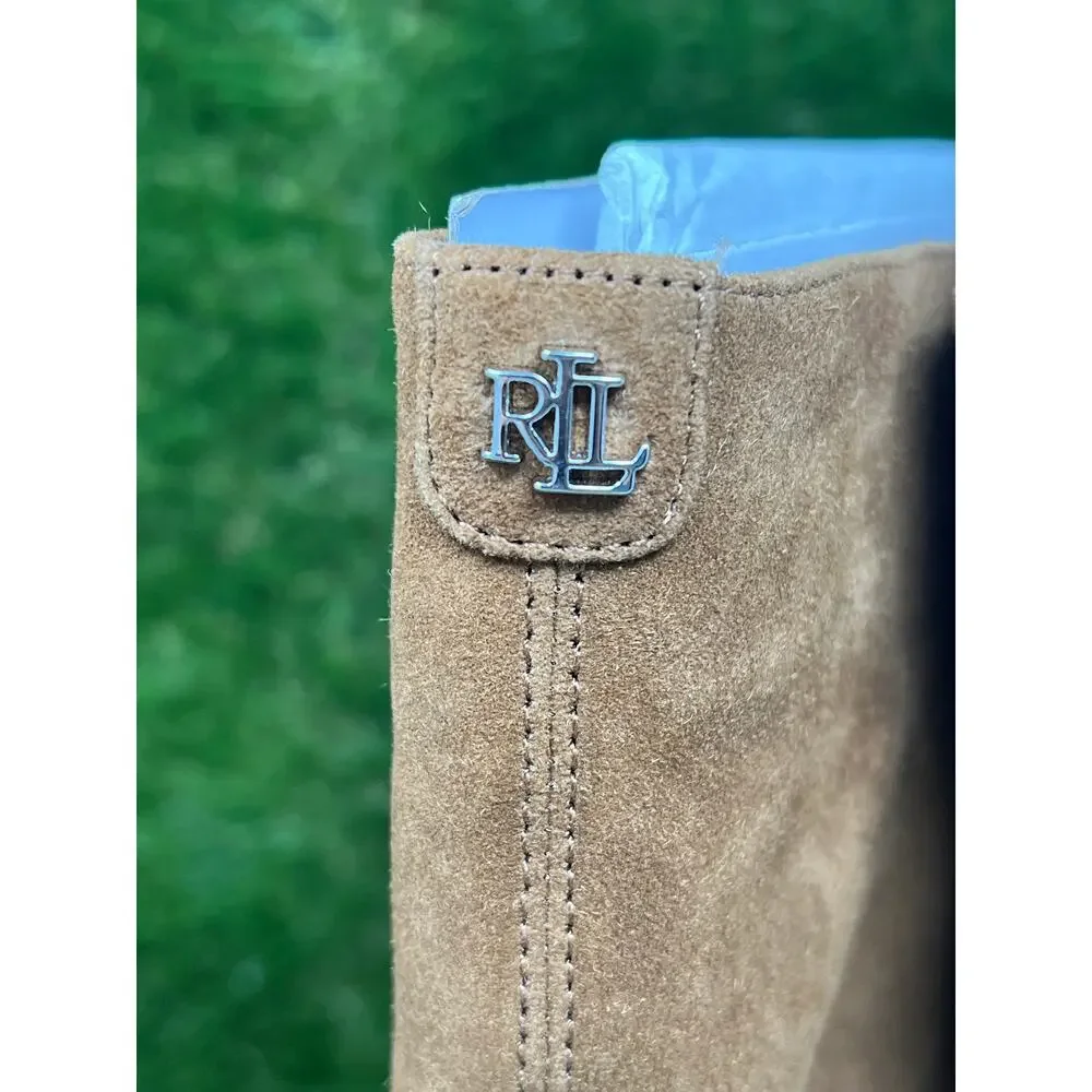 NWB Lauren Ralph Lauren Women's 8B Artizan Mid-Shaft Brown Knee High Boots